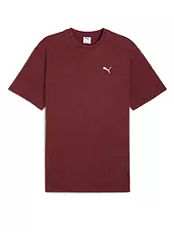 PUMA | Camiseta de hombre ESS ELEVATED Relaxed Wash | Rojo oscuro