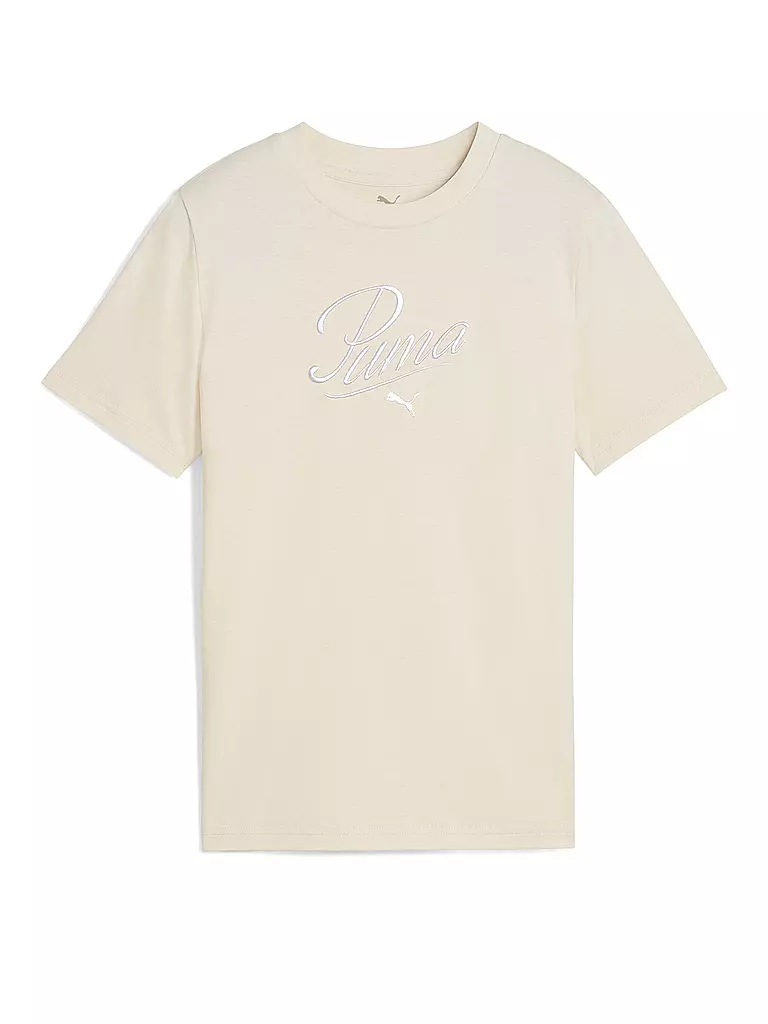PUMA | Camiseta de mujer ESS SCRIPT | Crema
