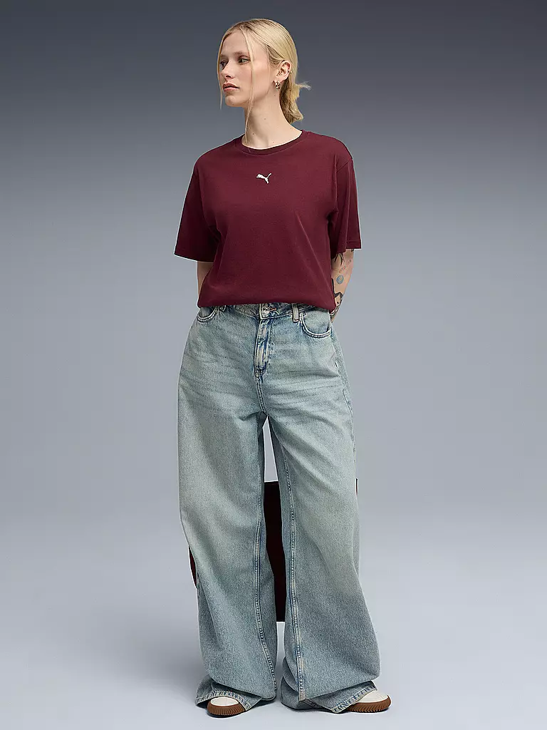 PUMA | Camiseta de mujer Relaxed | Rojo oscuro
