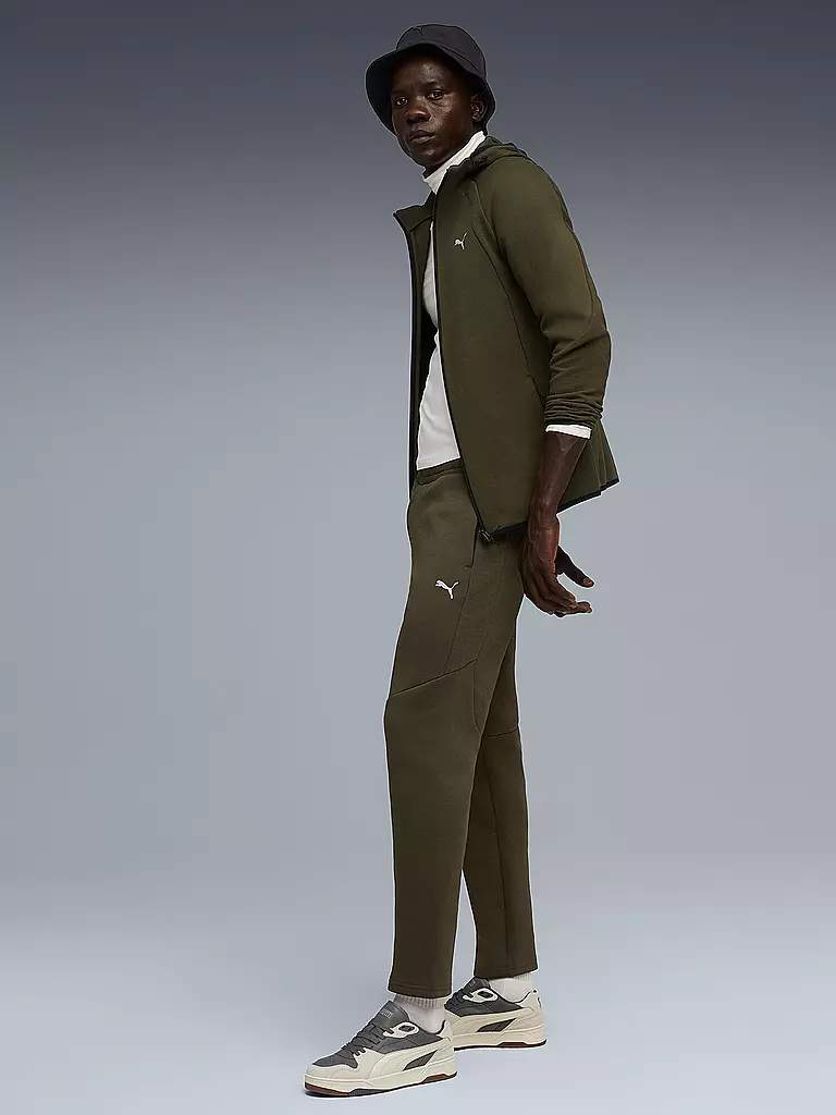 PUMA | Chaqueta con capucha para hombre EVOSTRIPE FZ | Oliva