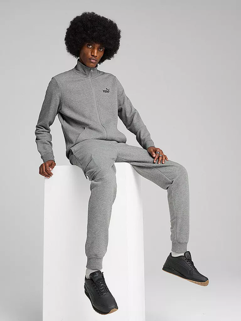 PUMA | Chaqueta de chándal con logo para hombre | Gris