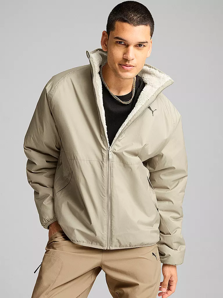 PUMA | Chaqueta de hombre reversible Sherpa | Crema