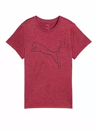 PUMA | Camiseta de fitness para mujer Essential Heather Logo | Rojo