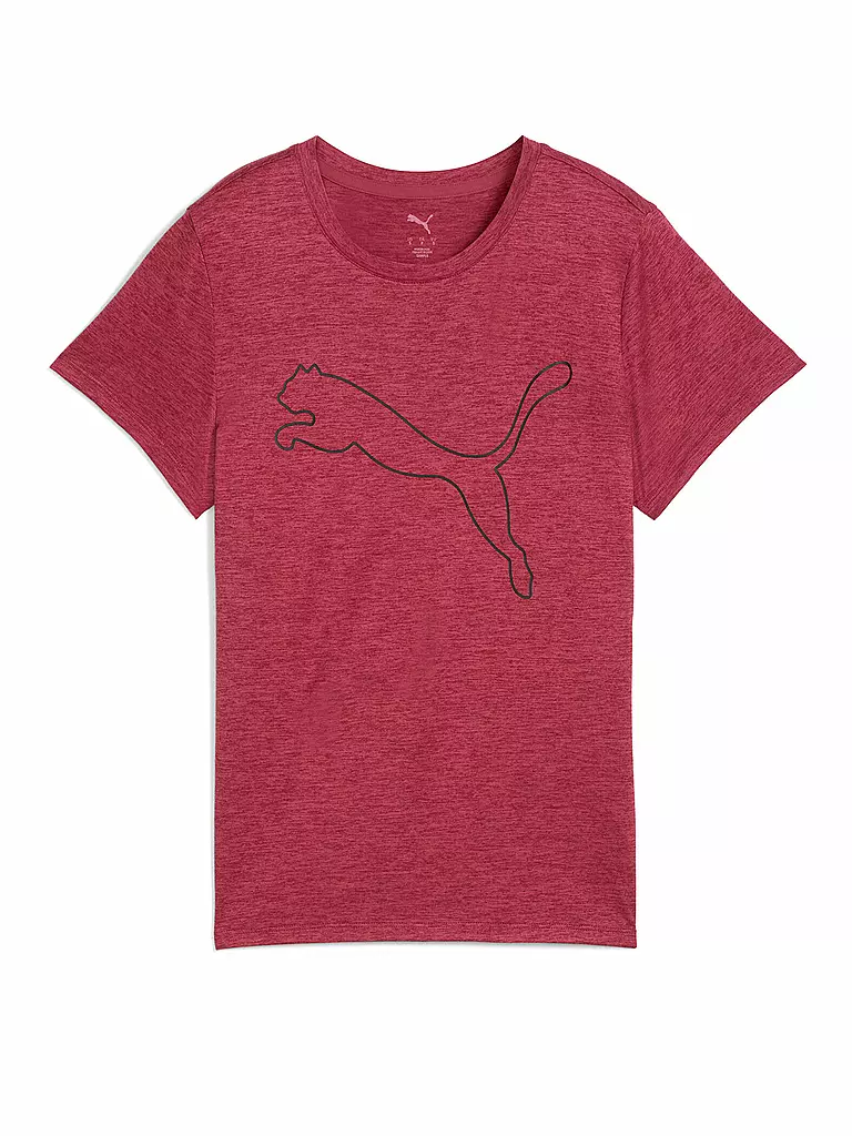 PUMA | Damen Fitnessshirt Essential Heather Logo | Rojo