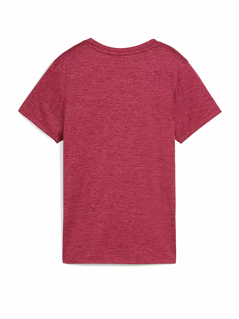 PUMA | Damen Fitnessshirt Essential Heather Logo | Rojo