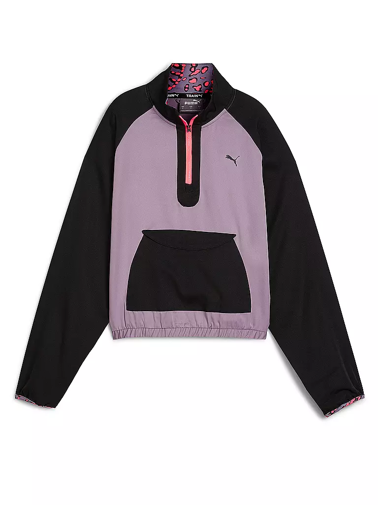 PUMA | Damen Fitnesssweater Half Zip Woven | Lila