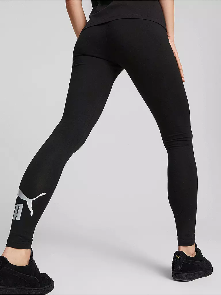 PUMA | Damen Tight Essentials Metallic | Negro