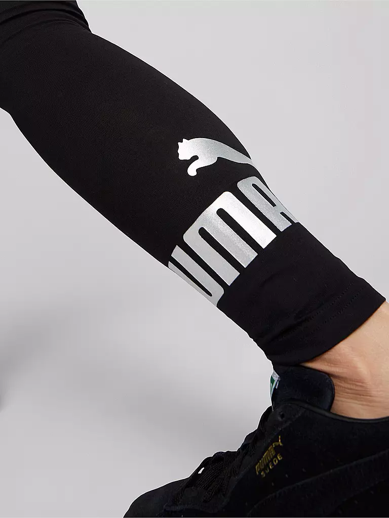 PUMA | Damen Tight Essentials Metallic | Negro