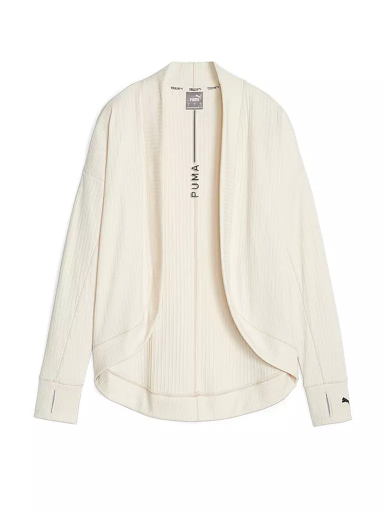 PUMA | Damen Yoga Jacke Studio Unwind Long Cardigan | Beige