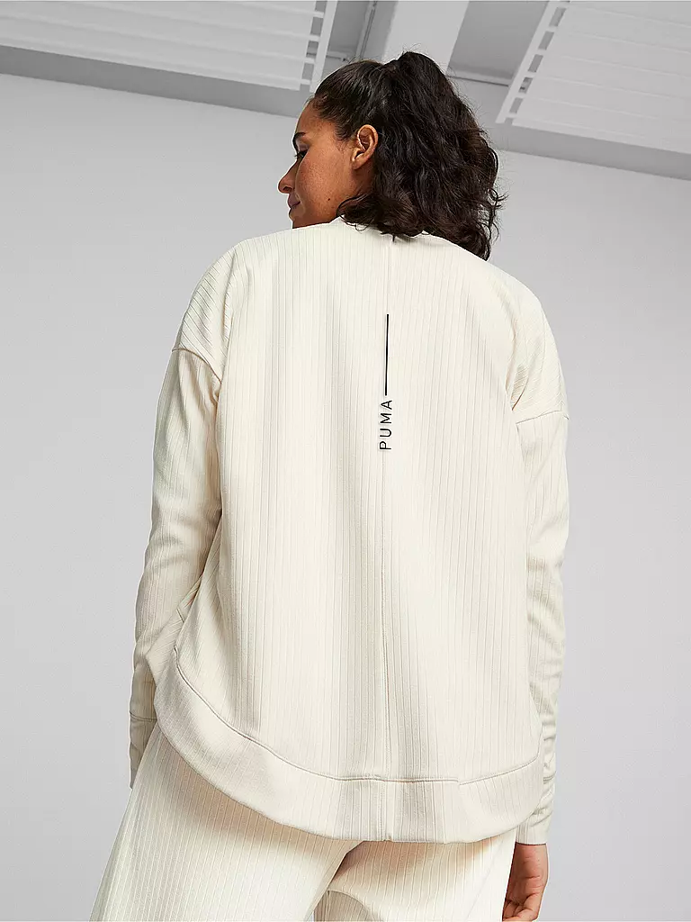 PUMA | Damen Yoga Jacke Studio Unwind Long Cardigan | Beige