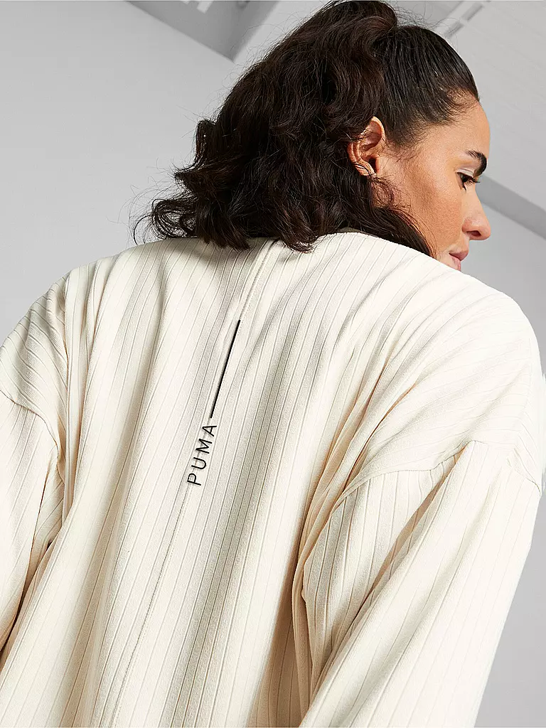 PUMA | Damen Yoga Jacke Studio Unwind Long Cardigan | Beige