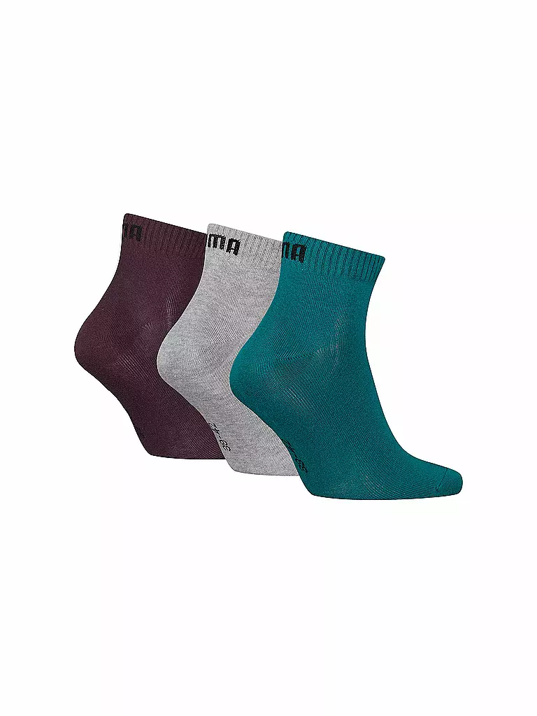 PUMA | Freizeitsocken Quarter Plain 3er Pkg. | Petróleo