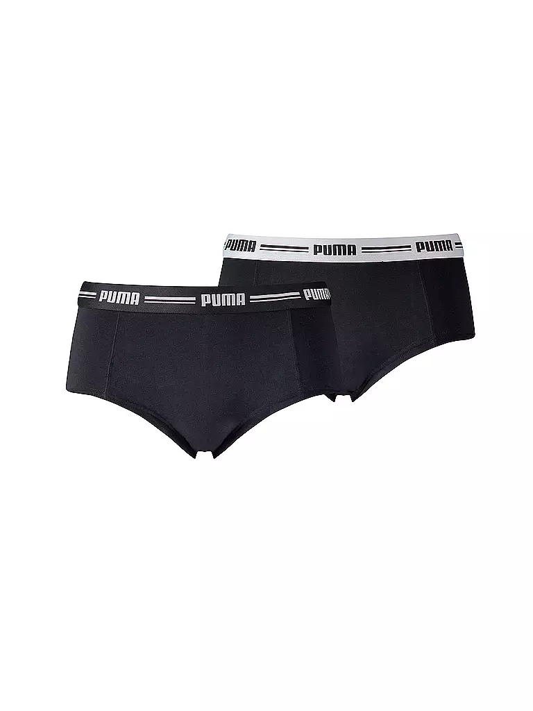 PUMA | Mini shorts de mujer, paquete de 2 | Negro