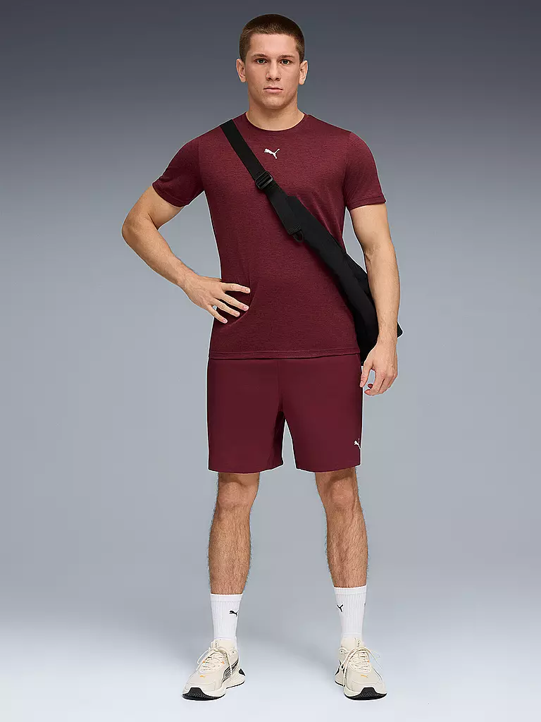 PUMA | Pantalón corto de fitness para hombre Essential Woven de 7 pulgadas | Rojo oscuro