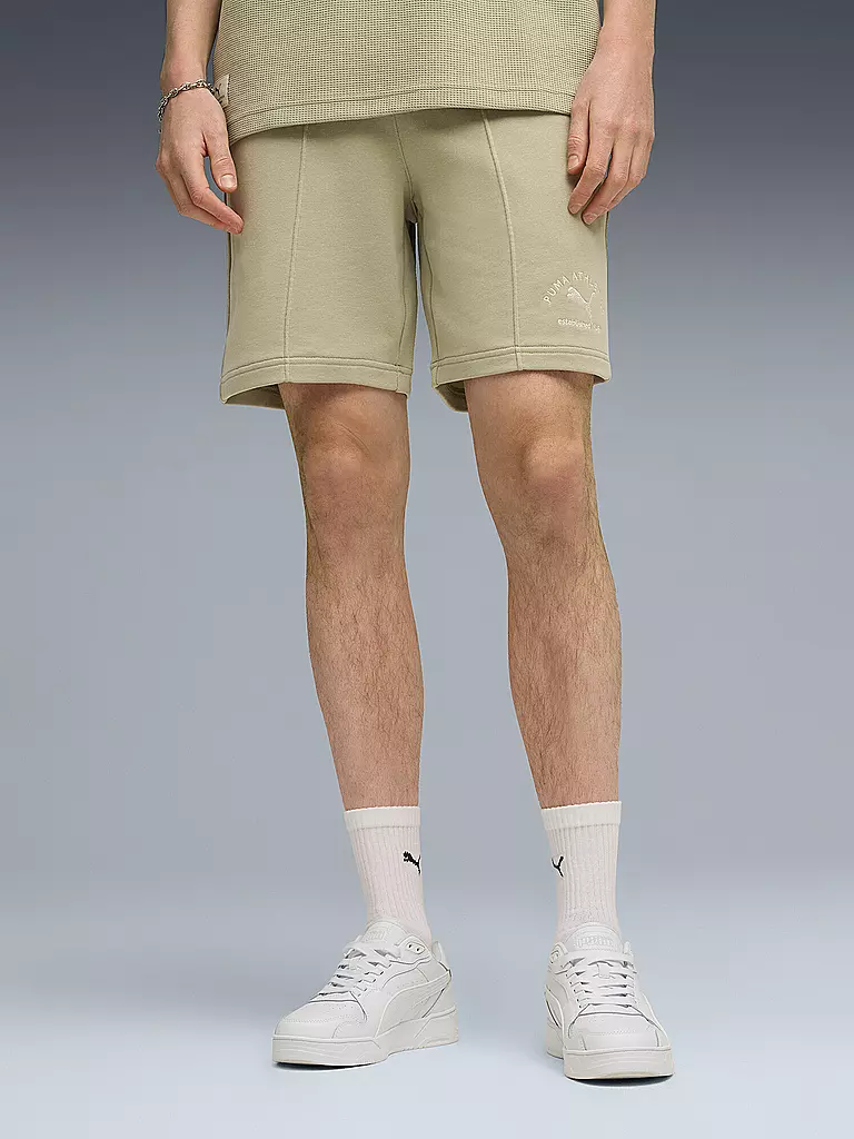 PUMA | Pantalón corto para hombre CLASS 8 Pintuck | Verde claro