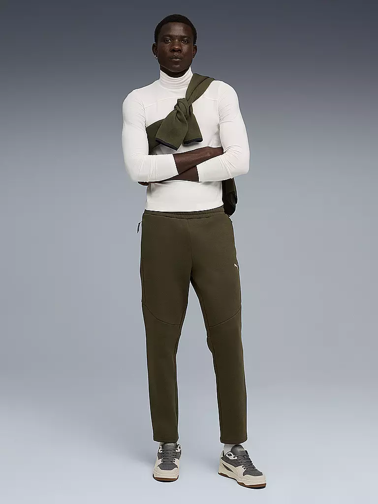 PUMA | Pantalón de chándal EVOSTRIPE para hombre | Oliva