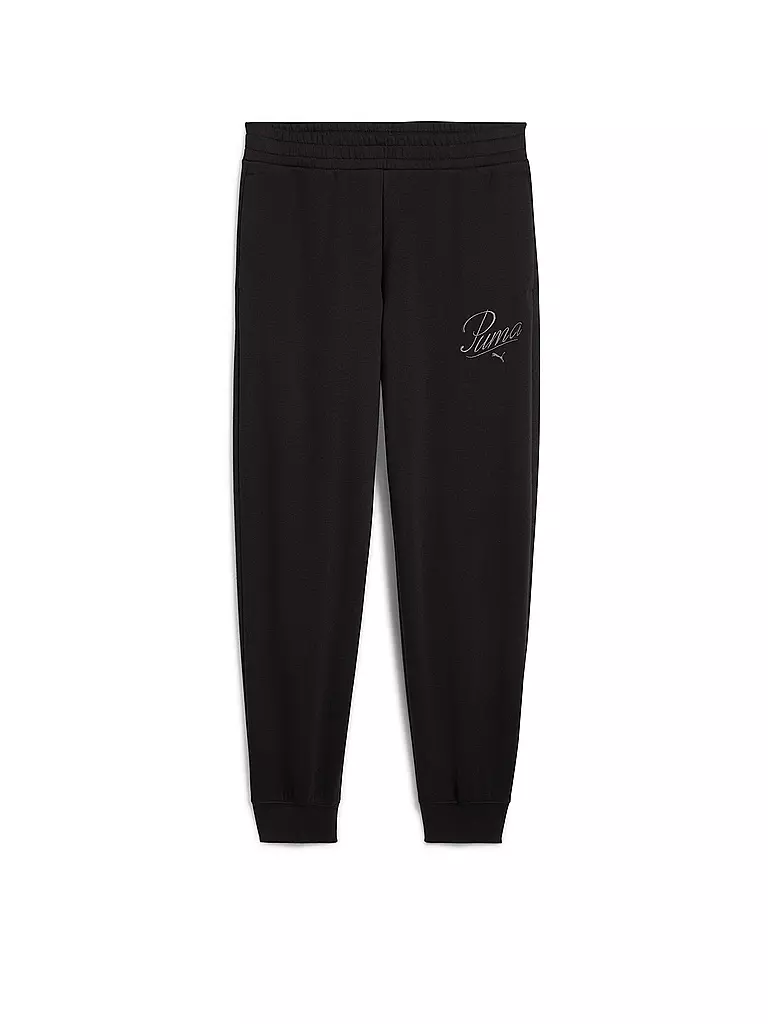 PUMA | Pantalón de chándal para mujer ESS SCRIPT Comfort | Negro