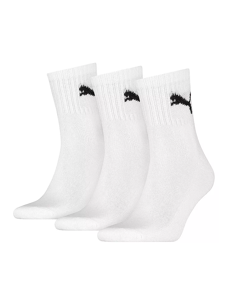 PUMA | Paquete de 3 calcetines de corte regular | Blanco