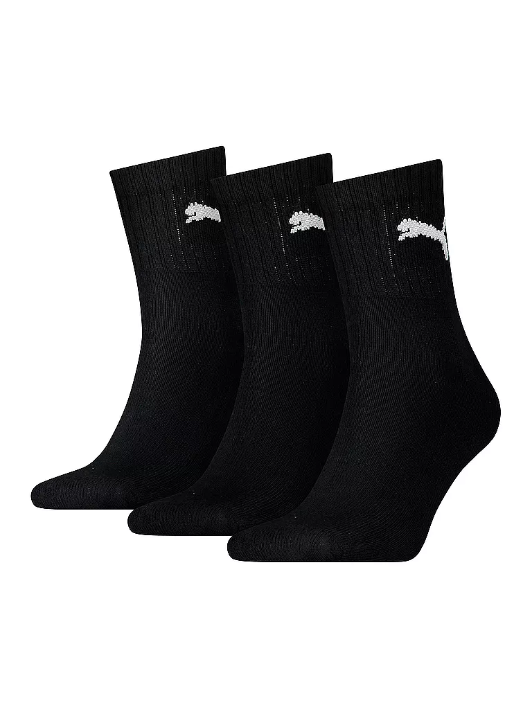 PUMA | Paquete de 3 calcetines de corte regular | Negro