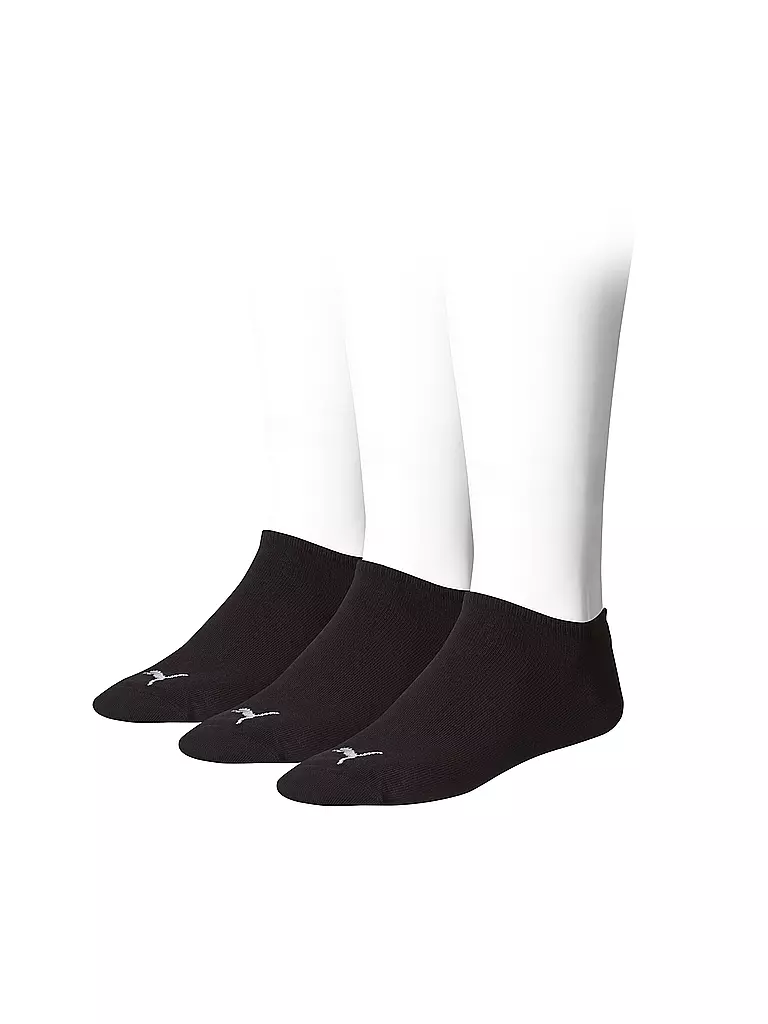 PUMA | Paquete de 3 calcetines invisibles para zapatillas de deporte | Negro