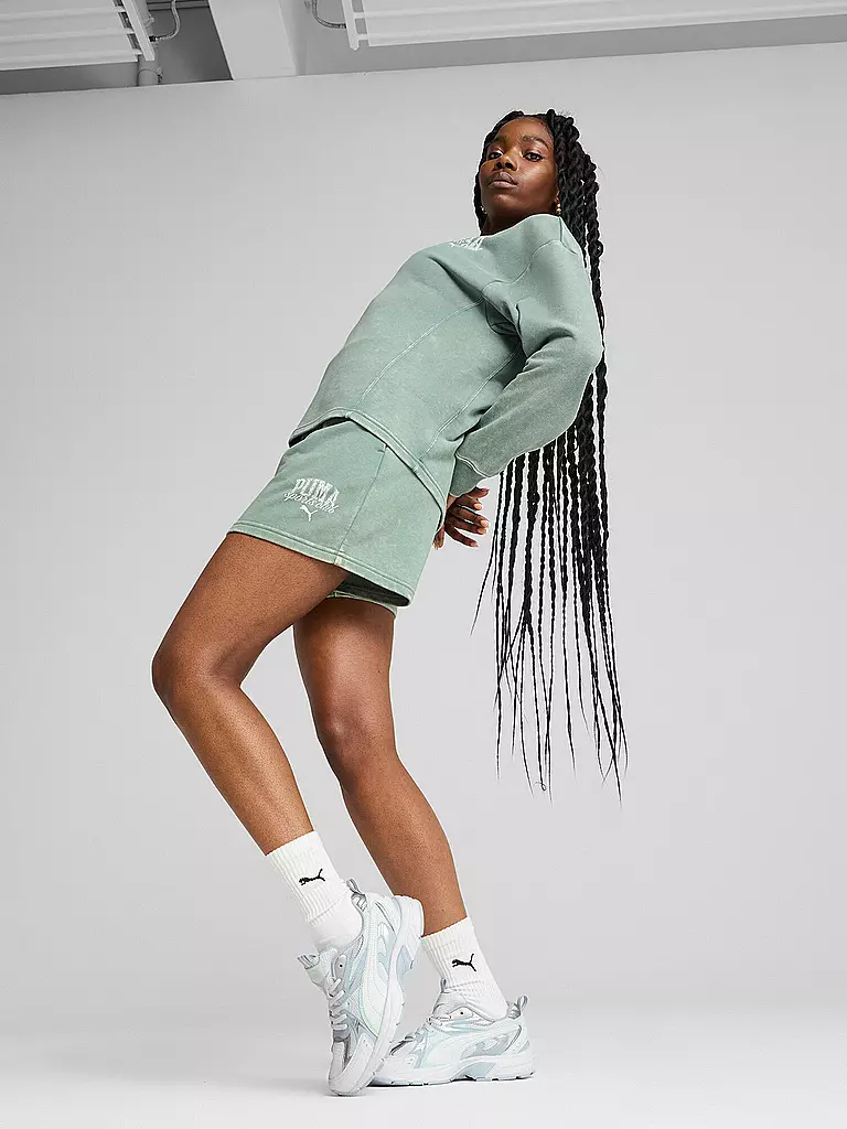 PUMA | Short de mujer PUMA CLASS 5" Washed | Verde claro
