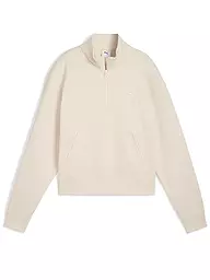 PUMA | Suéter de mujer Class Comfort con media cremallera | Crema