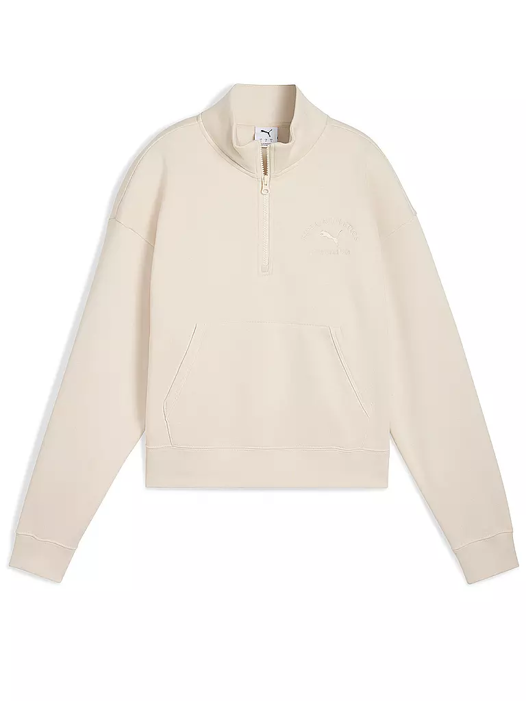 PUMA | Suéter de mujer Class Comfort con media cremallera | Crema