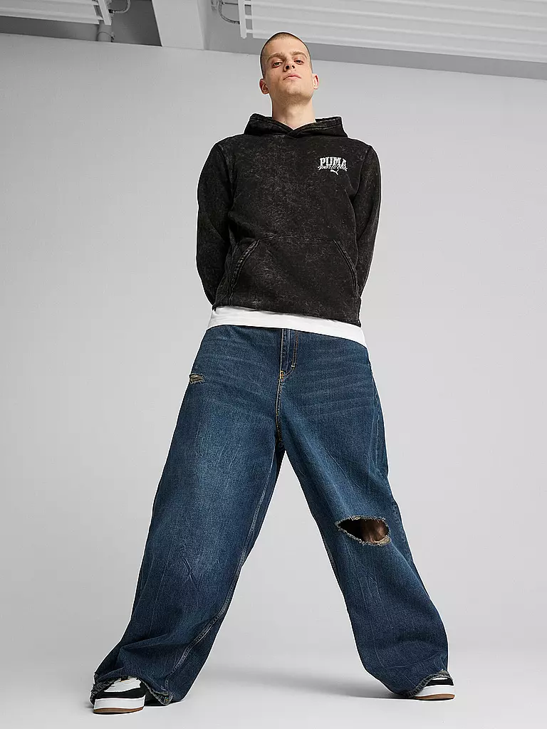 PUMA | Sudadera con capucha para hombre Class Washed | Negro