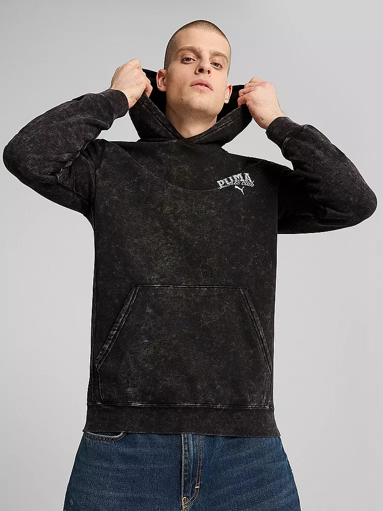 PUMA | Sudadera con capucha para hombre Class Washed | Negro