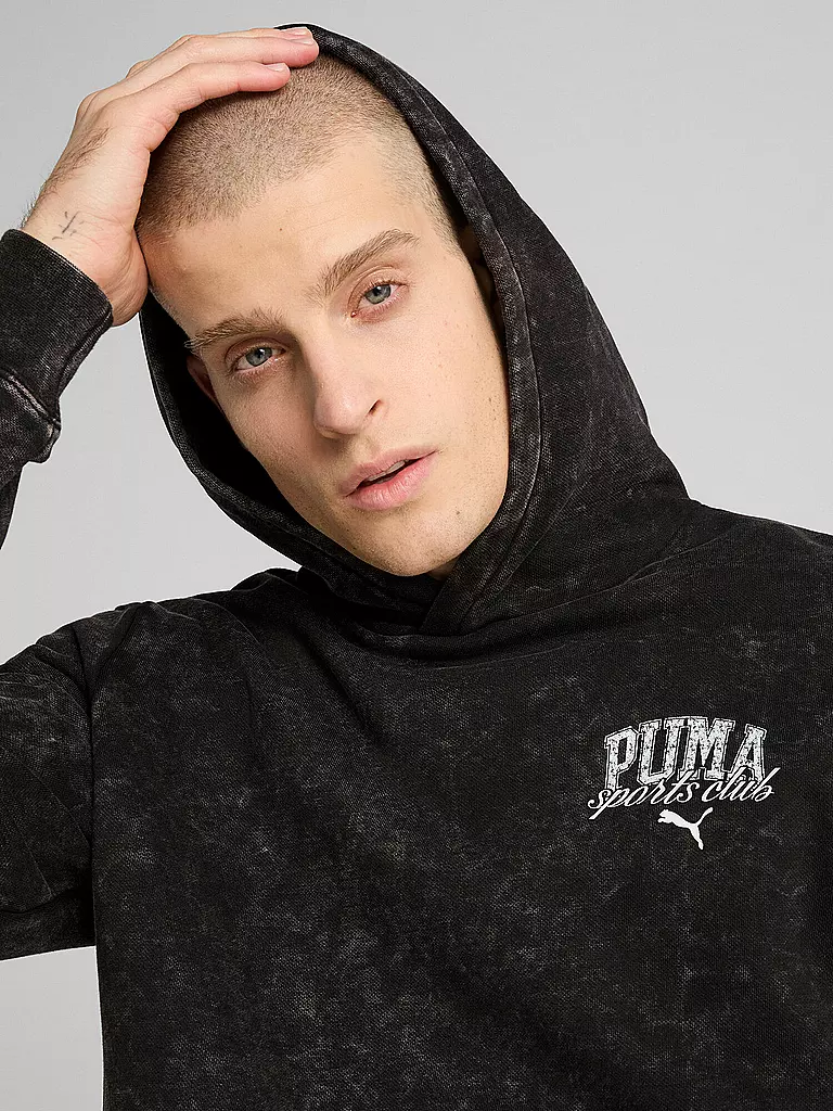 PUMA | Sudadera con capucha para hombre Class Washed | Negro