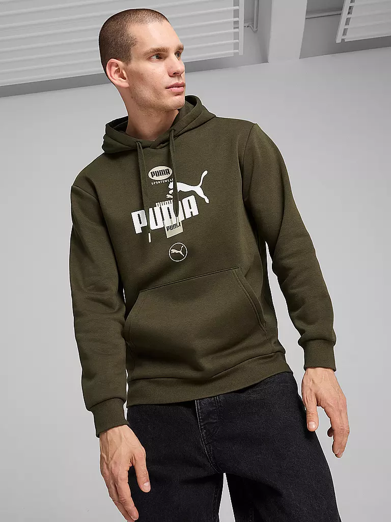 PUMA | Sudadera con capucha para hombre Power Graphic Logo |