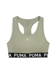 PUMA | Sujetador deportivo para mujer Keeps Elastic Logo Medium Support | Verde claro