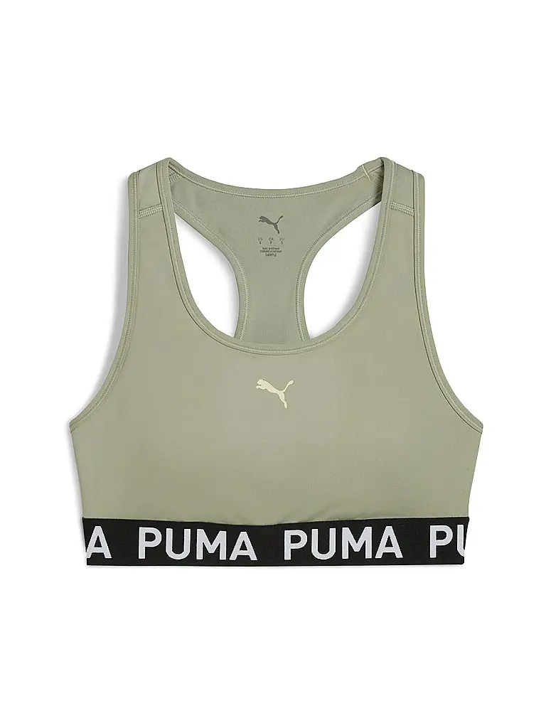 PUMA | Sujetador deportivo para mujer Keeps Elastic Logo Medium Support | Verde claro
