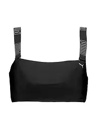 PUMA | Top de bikini bandeau para mujer | Negro