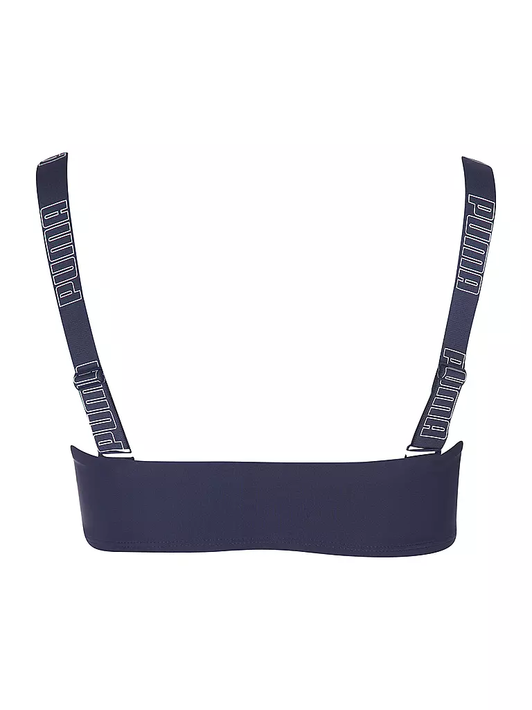 PUMA | Top de bikini bandeau para mujer | Azul oscuro