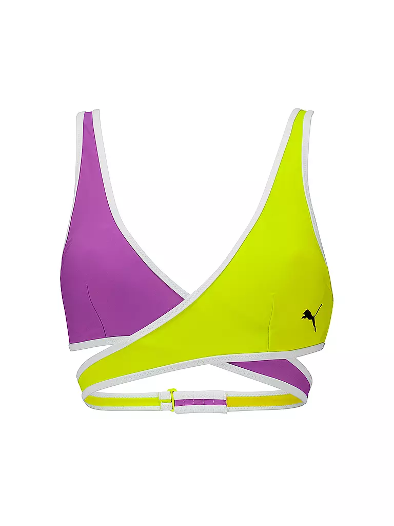 PUMA | Top de bikini Contour Plunge para mujer | Lila