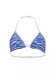PUMA | Bikinioberteil Triangle con estampado para mujer | Azul