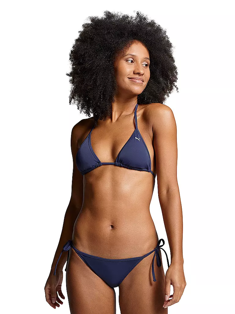PUMA | Top de bikini triángulo para mujer | Azul oscuro