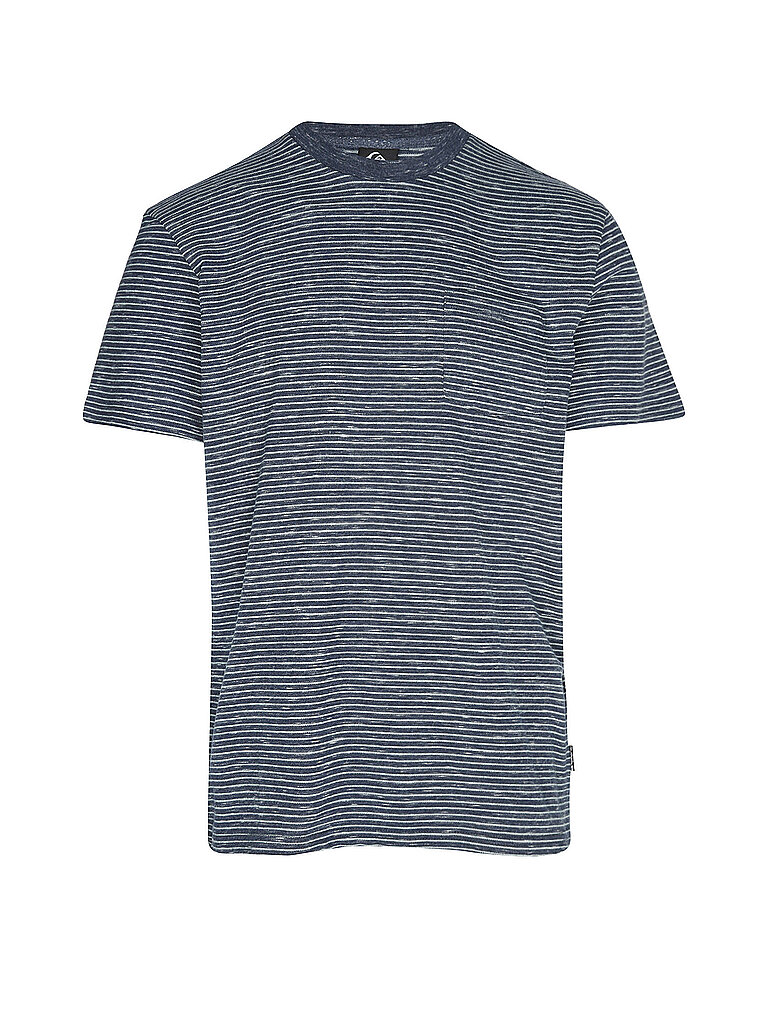 Camiseta de playa para hombre Lopaz con bolsillo a rayas azul oscuro M