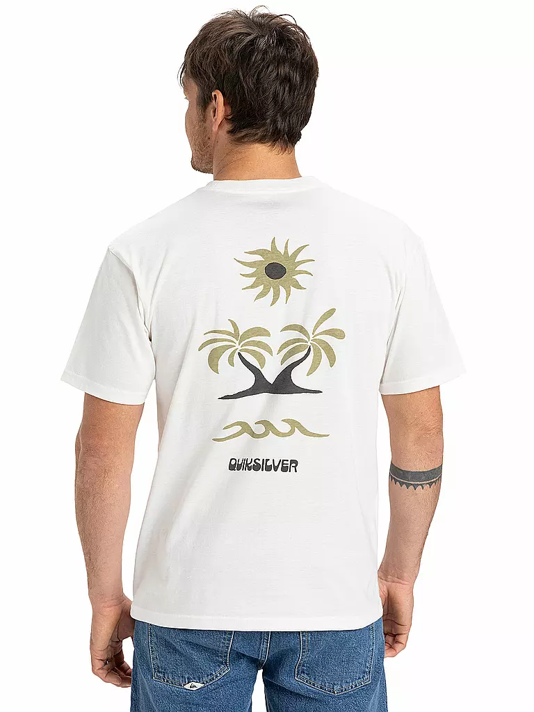 QUIKSILVER | Camiseta de playa para hombre Evo Roads End | Blanco