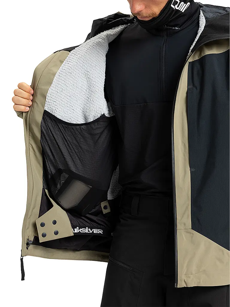 QUIKSILVER | Chaqueta de snowboard Ultralight Stretch 20K para hombre | Beige