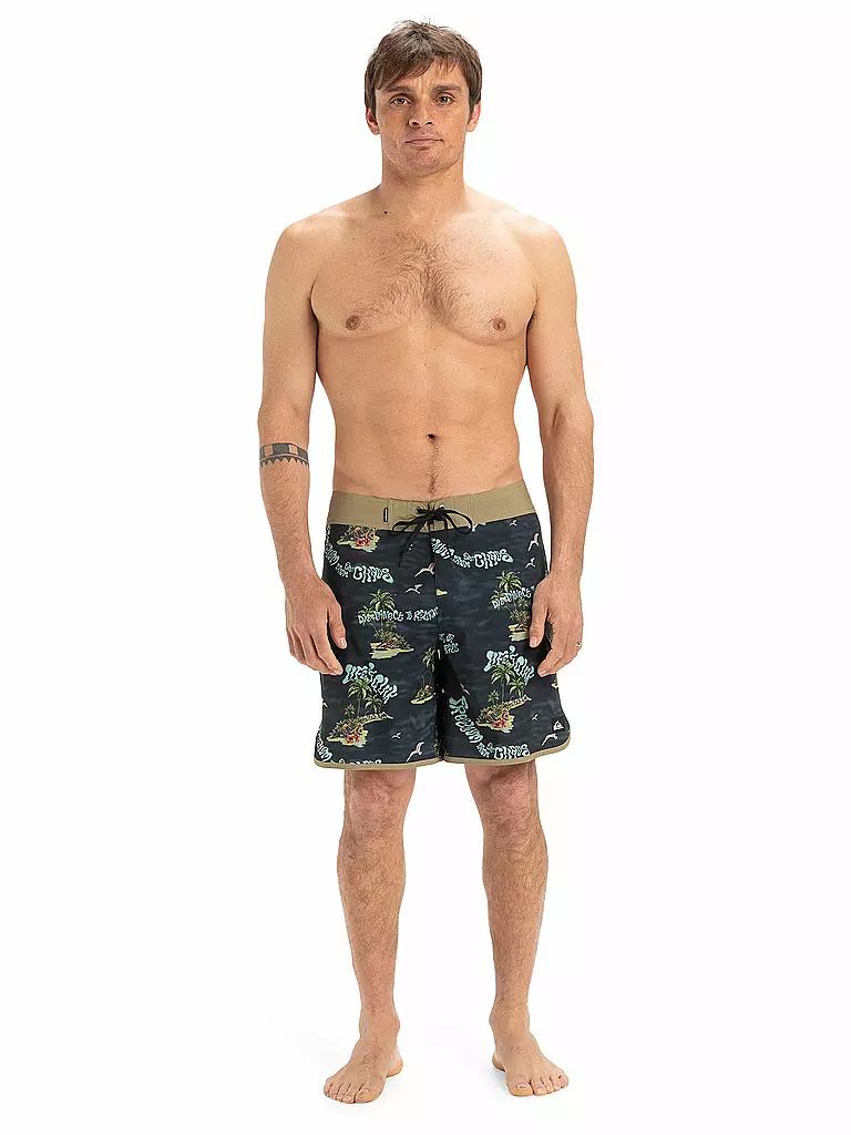QUIKSILVER | Pantalón corto de playa para hombre Surfsilk Scallop 18" | Negro