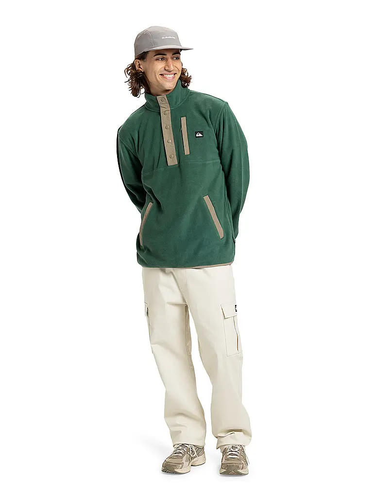 QUIKSILVER | Zipshirt de capa base para hombre No Destination Hs | Verde oscuro