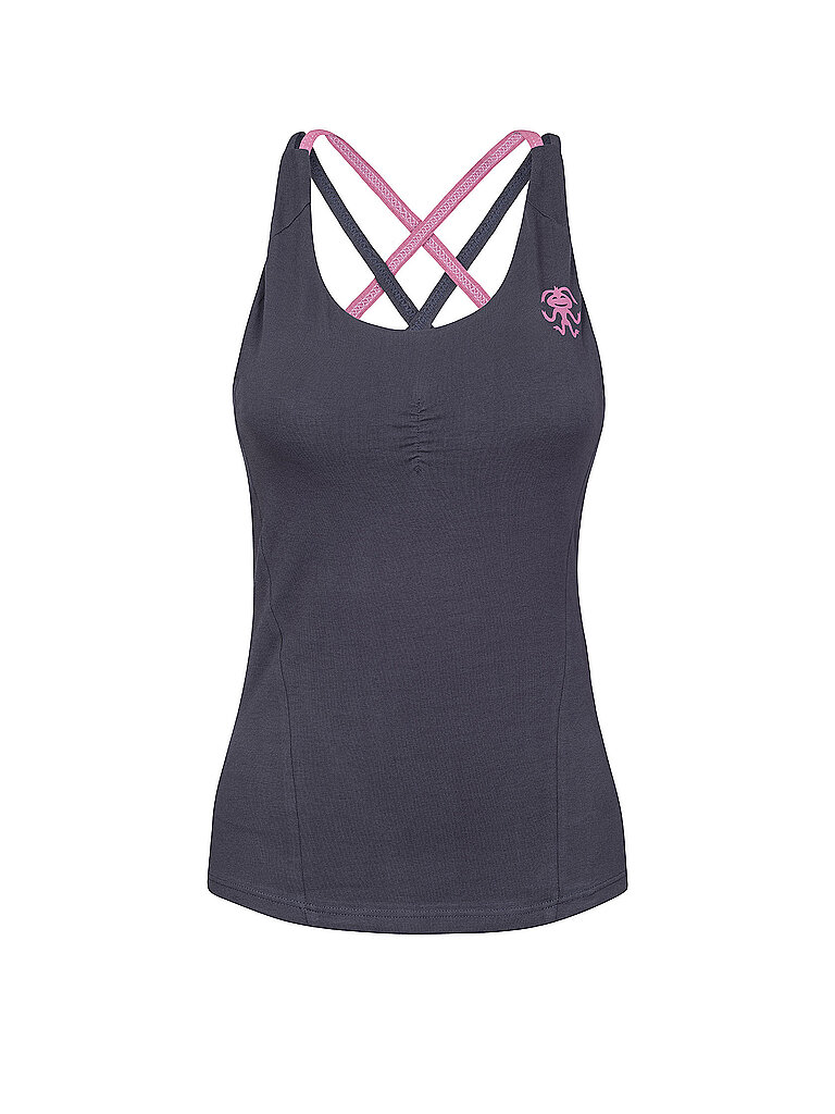 Top de escalada para mujer Suesca CTN azul oscuro 38