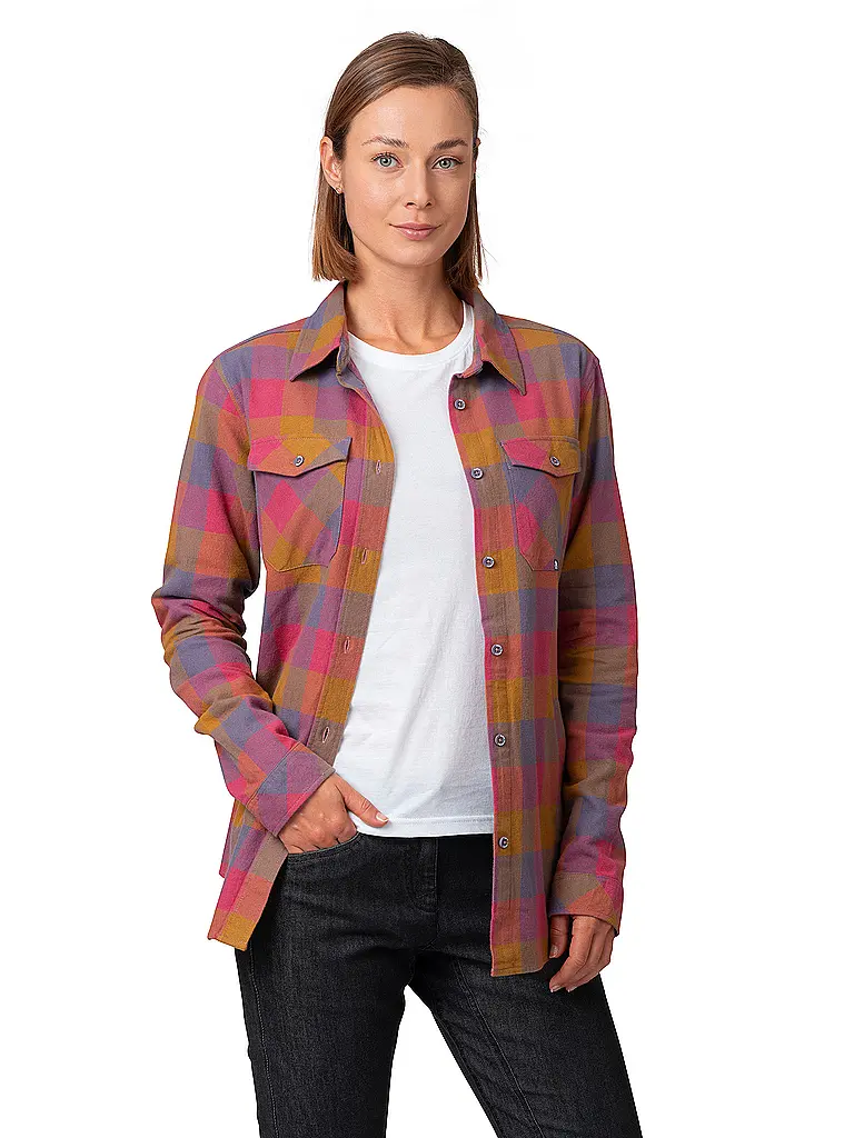 RAFIKI | Blusa de escalada para mujer Mojarra Flannel | Rojo