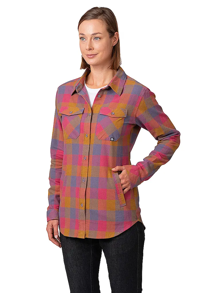 RAFIKI | Blusa de escalada para mujer Mojarra Flannel | Rojo