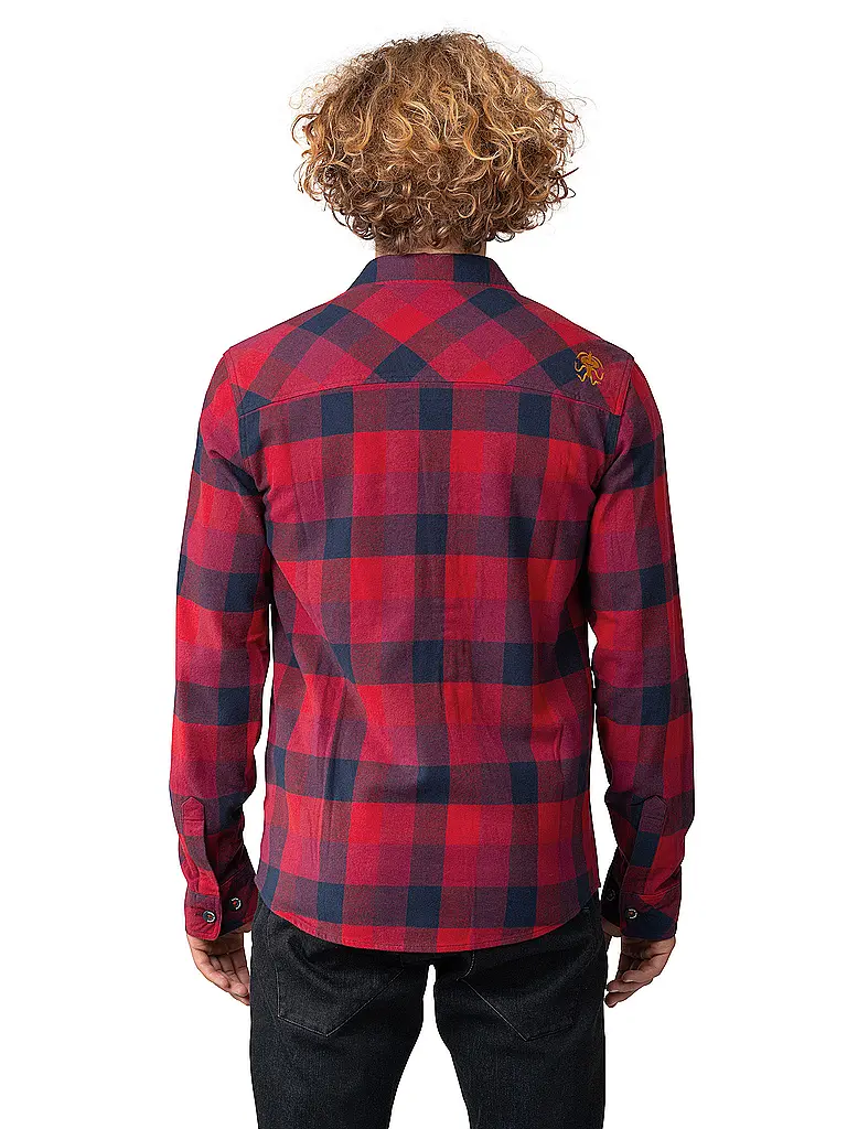 RAFIKI | Camisa de escalada de franela Virage para hombre | Rojo oscuro