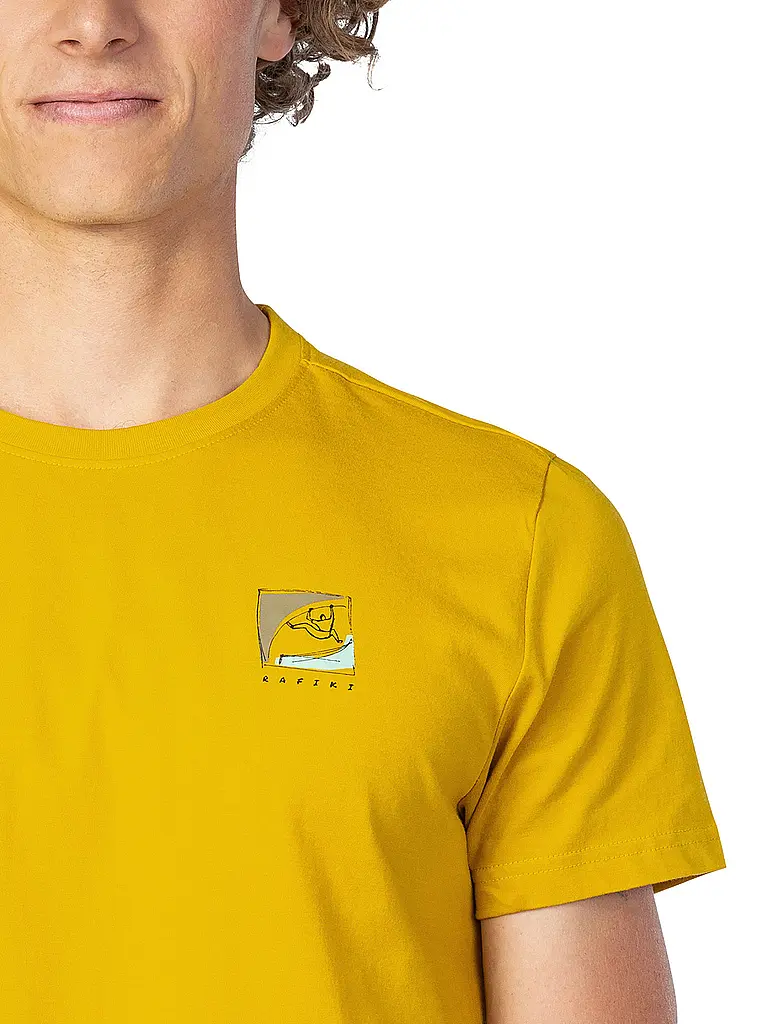 RAFIKI | Camiseta de escalada Arcos para hombre | Mostaza
