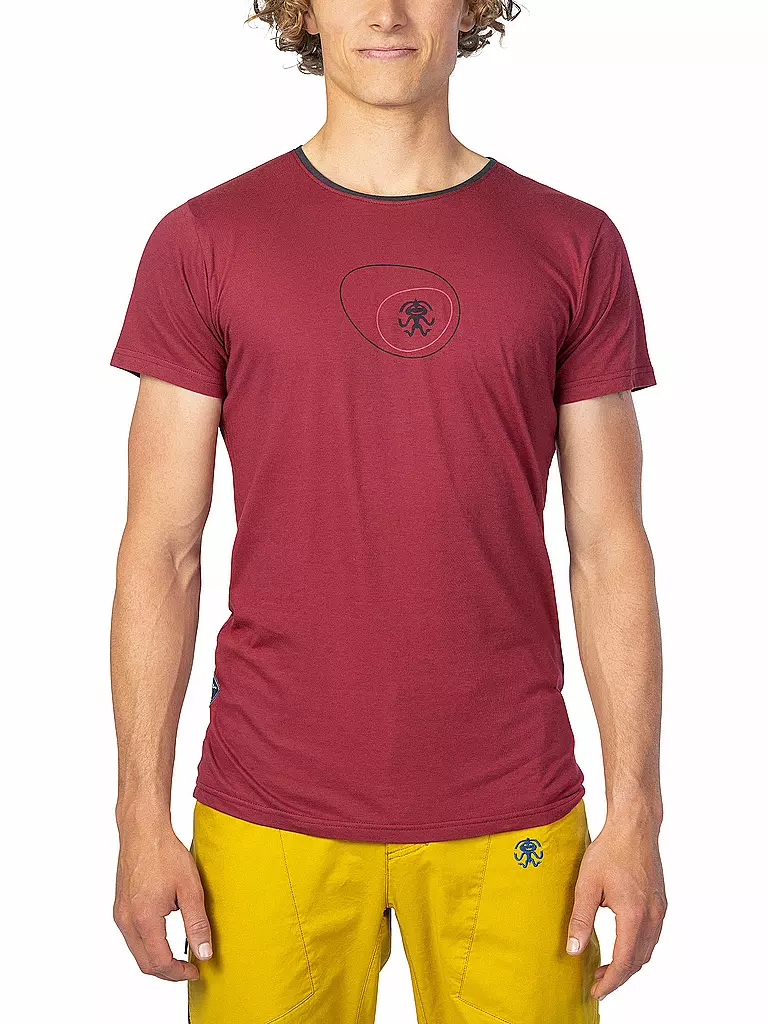 RAFIKI | Camiseta de escalada para hombre Zone Modal | Rojo oscuro