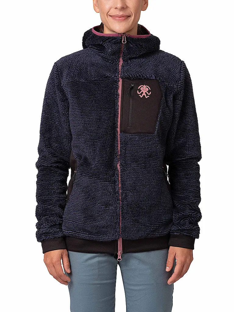 RAFIKI | Chaqueta polar Tarifia con capucha para mujer | Azul oscuro